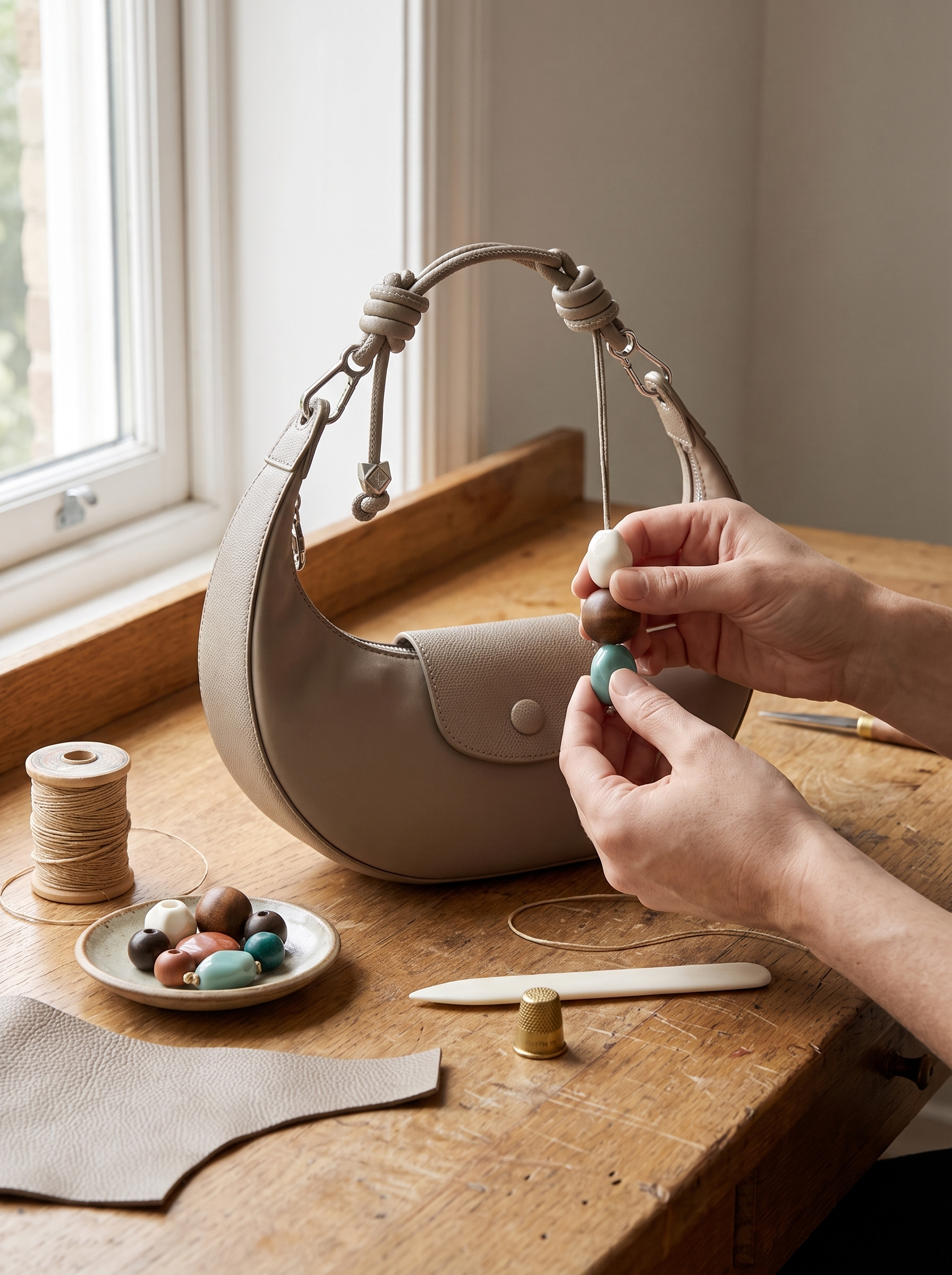 The Demilune being finished by hand at the workbench